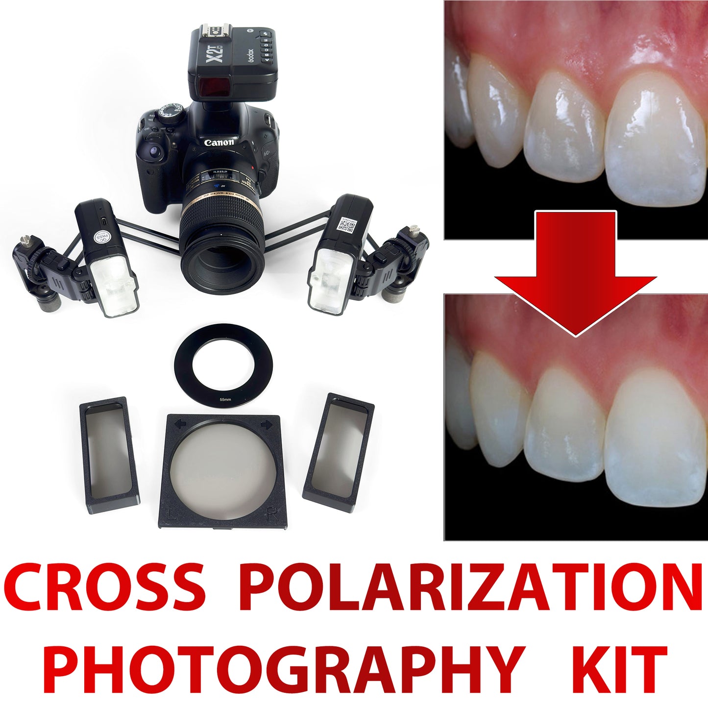 Cross Polarization Set For GODOX MF12 Flashes