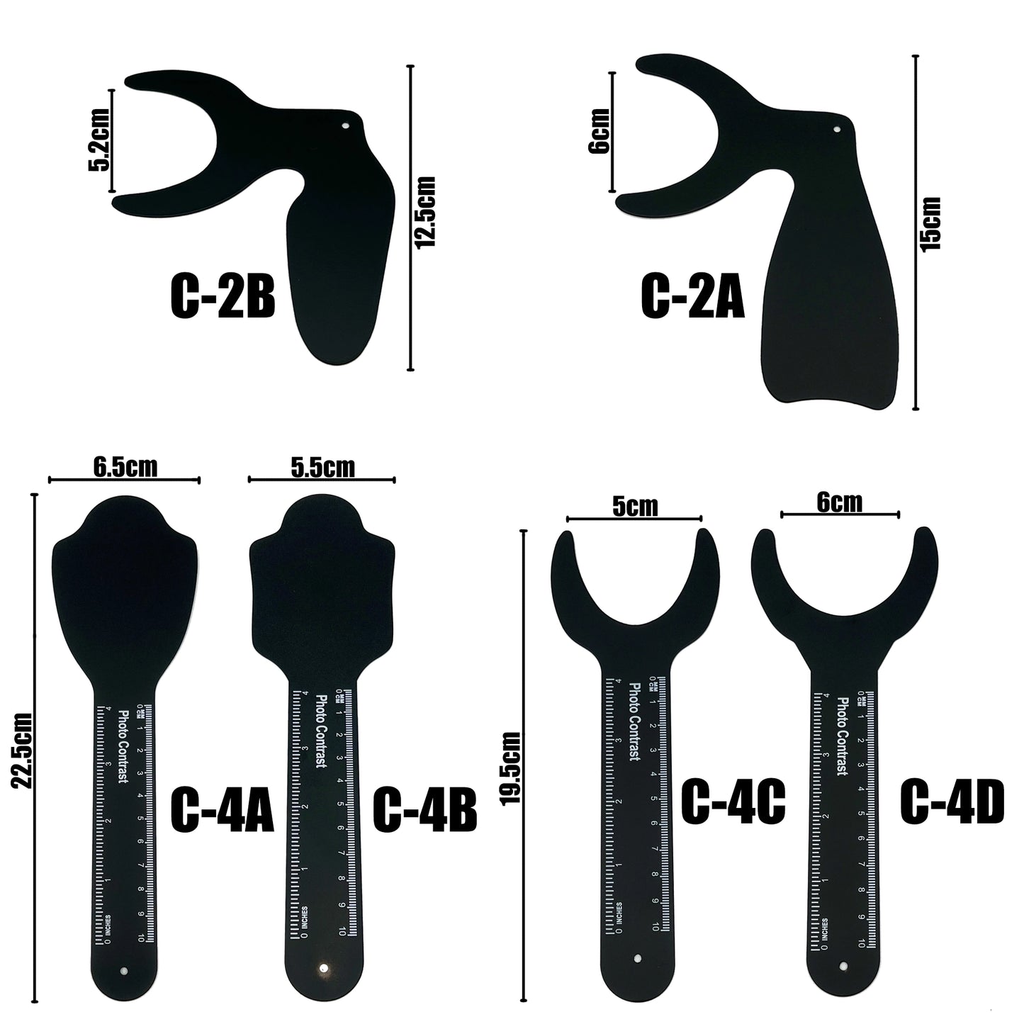 고품질 알루미늄 치과 사진 검정색 배경 보드 구강 교정 사진 대비 배경 대비 보드